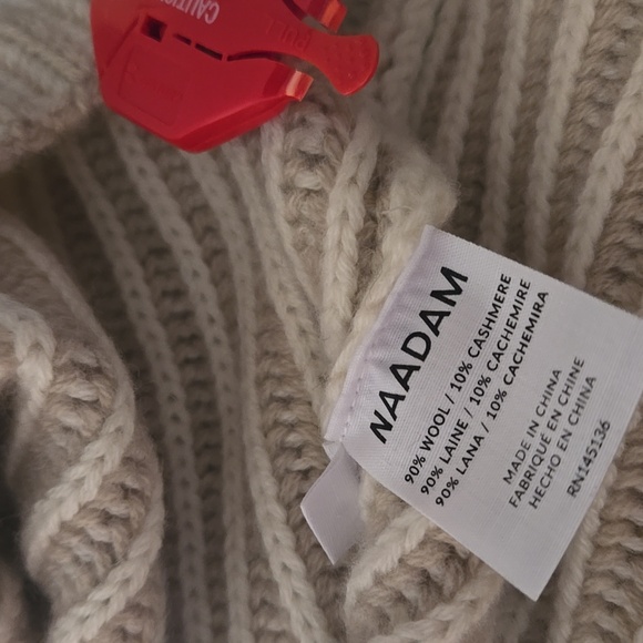 NAADAM Cashmino Wool Cashmere Ribbed Crewneck Sweater - Picture 9 of 9